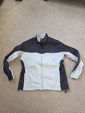 L.L.Bean Two-Tone Windbreaker Jacket - Navy & Light Gray